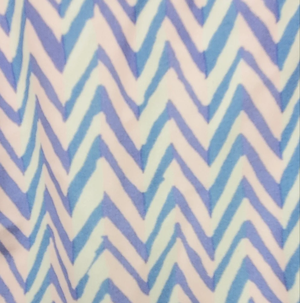 Crew Cuts Pink Blue Ruffle Chevron Swim Suit Size 8 yrs